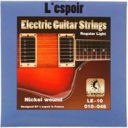 L'espoir LE-10 комплект струн для электрогитары 10-46, стальной керн в оплетке из никеля от музыкального магазина МОРОЗ МЬЮЗИК