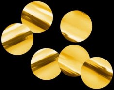 Global Effects GOLD Металлизированное конфетти Круги 41мм золото, Упаковка 1 кг от музыкального магазина МОРОЗ МЬЮЗИК