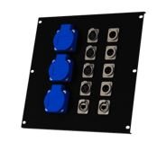 EDS LP5 03-2F-2M-6E панель для лючков сценичских SH 05 разъемы: панельная розетка 3xPCE Schuko 16A, 2xNeutrik XLR3F; 2xNeutrik XLR3M; 6xNeutrik RJ-45  от музыкального магазина МОРОЗ МЬЮЗИК