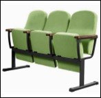 КРЕСЛА ALINA CTC SH "Школьник 2" (секция 3 места) Кресло для школьных актовых залов, легкое и прочное, представляет собой секцию из трех посадочных мест