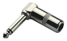 КОММУТАЦИЯ, РАЗЪЕМЫ, ПЕРЕХОДНИКИ NordFolk NCJ5313 кабельный разъем 6.35 мм mono Jack (TS), угол 90°, металл