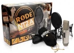 RODE NT2-A универсальный конденсаторный студийный микрофон, антивибрационный паук, поп-фильтр, кабель от музыкального магазина МОРОЗ МЬЮЗИК
