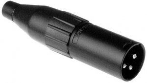 КОММУТАЦИЯ, РАЗЪЕМЫ, ПЕРЕХОДНИКИ Amphenol AC3MB разъем XLR кабельный папа, 3 контак., штекер, штампованные контакты, цвет черный