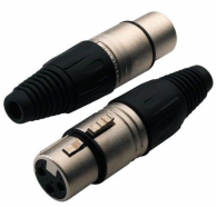 Rockcable RCL10001 P кабельный балансный разъем XLR female, 3 контакта, металл/ крышка пластик. КОММУТАЦИЯ, РАЗЪЕМЫ, ПЕРЕХОДНИКИ Rockcable RCL10001 P кабельный балансный разъем XLR female, 3 контакта, металл/ крышка пластик.