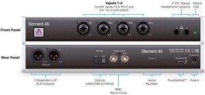 Apogee Element 46 интерфейс Thunderbolt мобильный 26-канальный, 192 кГц от музыкального магазина МОРОЗ МЬЮЗИК