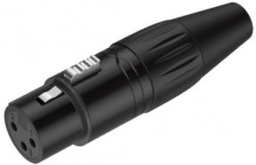 КОММУТАЦИЯ, РАЗЪЕМЫ, ПЕРЕХОДНИКИ ROXTONE RX3FP-BT разъем cannon XLR кабельный, мама 3-х контактный, чёрный Standart