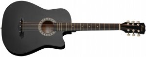 Foix FFG-2038C-BK акустическая гитара с вырезом 38", корпус липа, гриф с АНКЕРОМ, цвет чёрный глянец от музыкального магазина МОРОЗ МЬЮЗИК