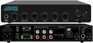 DSPPA MP-35 Микшер-усилитель 35 Вт\100В, 3 микр., 2 Aux входа, EMC вход. Питание 220В. Размер 290х219х93 мм. Вес 5 кг. от музыкального магазина МОРОЗ МЬЮЗИК