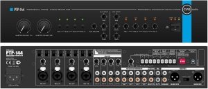 CVGaudio PTP-144 Профессиональный двухканальный предусилитель для систем Public Address, 4 x MIC in (balance XLR/TRS Jack), 4 x 2RCA Line in, управляю от музыкального магазина МОРОЗ МЬЮЗИК