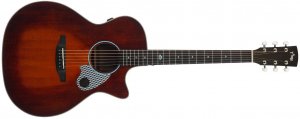 Tyma TG-5TE (BRS) трансакустическая гитара Гранд Аудиториум с вырезом 40", массив ситхинской ели, гриф нато, ЧЕХОЛ, РЕМЕНЬ, ELIXIR от музыкального магазина МОРОЗ МЬЮЗИК