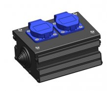 Partner-LM PC-2 Eco Schuko Power Connector Коробка коммутационная, 2 розетки PCE Schuko 16A, проходн от музыкального магазина МОРОЗ МЬЮЗИК