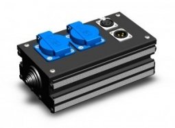 Partner-LM PC-4 Eco Combi Power Connector Коробка коммутационная, 2 розетки PCE Schuko 16A и 2 разъема XLR3 Male/Female от музыкального магазина МОРОЗ МЬЮЗИК