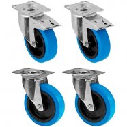 FBT KW-X SUB Комплект колес для сабвуфера, 4 х 100 мм, два колеса с тормозом, эластичная резина от музыкального магазина МОРОЗ МЬЮЗИК