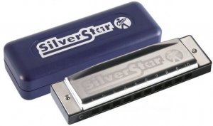 HOHNER Silver Star 504/20 G (M5040867) губная гармоника Richter Diatonic 20 нот, язычки латунь 0.9 мм, корпус пластик, длина 10 см от музыкального магазина МОРОЗ МЬЮЗИК