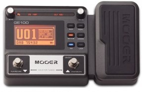 Mooer GE100 гитарный процессор эффектов c педалью экспрессии, дисплей, 80 + 80 пачей, LOOPER 180 c, 40 ритмов от музыкального магазина МОРОЗ МЬЮЗИК