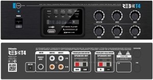 CVGaudio ReBox-T4 миниатюрный экономичный Public Address микшер – усилитель, 40W/100V, MP3 (USB/SD) плеер / FM тюнер / Bluetooth., 2xAux In – 2x2RCA от музыкального магазина МОРОЗ МЬЮЗИК