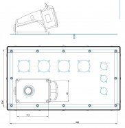 IMLIGHT Панель лючка ПЛ.41.23. (1CEE16a45 - 4SCHUKO-3XLR) без разъемов, шт. от музыкального магазина МОРОЗ МЬЮЗИК