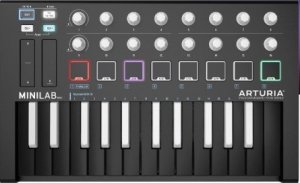 Arturia MiniLab mkII Inverted 25 клавишная низкопрофильная, динамическая MIDI мини-клавиатура, 16 энкодеров, 8 RGB пэдов, сенсорные регуляторы Pitch/M от музыкального магазина МОРОЗ МЬЮЗИК