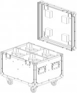 IMLIGHT TCC9-LIGHT STAGE4 broWASH-P 7x40XW транспортный кейс на (6) шесть световых прибора STAGE4 broWASH-P 7x40XW, колёса от музыкального магазина МОРОЗ МЬЮЗИК