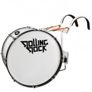 Rolling Rock JR-2212H WH маршевый барабан БАС размер 22 х 12" (55*30 см), цвет БЕЛЫЙ с наплечными держателями, колотушка в комплекте от музыкального магазина МОРОЗ МЬЮЗИК