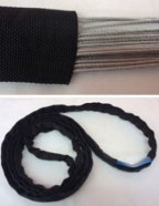 ЛЕБЕДКИ И СИСТЕМЫ УПРАВЛЕНИЯ КАНТА кСККЧ-2,0/3,0м (стальной сердечник, черный чехол) кольцевой спансет, длина 3 м, нагрузка 2000 кг, чёрный