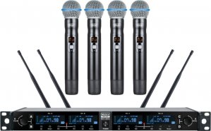 XLINE WS-1200A Радиосистема четырехканальная с четырьмя ручными передатчикам от музыкального магазина МОРОЗ МЬЮЗИК