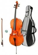 ANDREW FUCHS CL-200L 4/4 виолончель (КОМПЛЕКТ - смычок + чехол) студенческая модель, верхняя дека резонансная ель массив от музыкального магазина МОРОЗ МЬЮЗИК