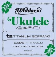 D'Addario EJ87S Titanium Комплект струн для укулеле сопрано от музыкального магазина МОРОЗ МЬЮЗИК