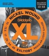 D'Addario EXL110BT NICKEL WOUND Струны для электрогитары, Regular Light, 10-46 от музыкального магазина МОРОЗ МЬЮЗИК