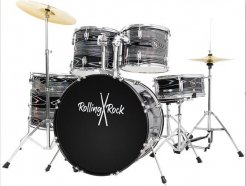 Rolling Rock JR-2225C Black marble Ударная установка Бас-бочка 22"х16 Том-бас 16x16" Том-альт 13x10" Том-альт 12x9" Малый-барабан 14x 5,5". от музыкального магазина МОРОЗ МЬЮЗИК