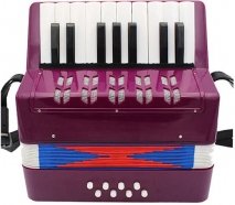 Future Star FF-17K-PL аккордеон детский цвет СЛИВОВЫЙ, правая рука хроматический звукоряд, уменьшенная рояльная клавиатура 17 клавиш, левая рука 8 нот от музыкального магазина МОРОЗ МЬЮЗИК