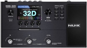 Nux Cherub MG-30 процессор эффектов для электрогитары, 4" цветной ЖК-дисплей, модуляция, делей/ревера, джем/барабаны, семплер 60 сек, 32-битные АЦ/ЦА от музыкального магазина МОРОЗ МЬЮЗИК