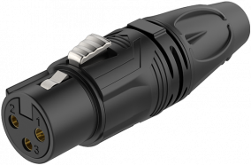 КОММУТАЦИЯ, РАЗЪЕМЫ, ПЕРЕХОДНИКИ ROXTONE RX3F-BG разъем Cannon кабельный, мама, 3-х контактный, XLR, золото