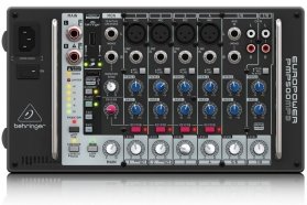 Behringer PMP500MP3 микшерный пульт с усилителем, MP3 плеер, 500Вт 4 Ом, 8 каналов (4 мик./лин., 2 стерео) от музыкального магазина МОРОЗ МЬЮЗИК