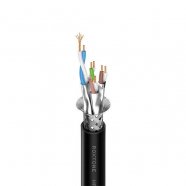 КОММУТАЦИЯ, РАЗЪЕМЫ, ПЕРЕХОДНИКИ ROXTONE HFC6AP/100 Сетевой экстрагибкий кабель CAT6a S/FTP малого диаметра (6,5мм), 100% экранирование. 4x2x0.14кв.мм, многожильный 7х0.16мм. 100м/кат