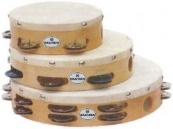 BRAHNER DP-908H Бубен, диаметр 20 см, деревянный корпус, кожаная мембрана, 6 пар тарелочек от музыкального магазина МОРОЗ МЬЮЗИК