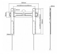 Digis DSM-P5740 кронштейн фиксированный для ТВ 32"-55", VESA макс. 400x400мм, ультраплоский 18мм, до 35кг, механизм быстрой фиксации,  от музыкального магазина МОРОЗ МЬЮЗИК