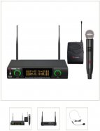VOLTA US-2X (520.10/725.80) Микрофонная радиосистема с ручным и головным микрофонами UHF диапазона с фиксированной частотой. LCD-дисплей, True Diversi от музыкального магазина МОРОЗ МЬЮЗИК