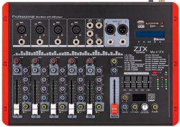 ZTX audio Mix 4.1.Fx микшерный пульт 4 mono, 1 stereo каналы с MP3/SD/DSP/BT от музыкального магазина МОРОЗ МЬЮЗИК