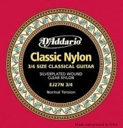 D'Addario EJ27N 3/4 CLASSIC комплект струн для классической гитары, серебро (Silver), Normal Tension от музыкального магазина МОРОЗ МЬЮЗИК