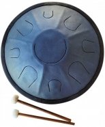 YUKA GRF1 Metal барабан язычковый гранофон, тональность ля-минор пентатоника, диаметр 36 см, 9 лепестков, 2 палочки и чехол от музыкального магазина МОРОЗ МЬЮЗИК