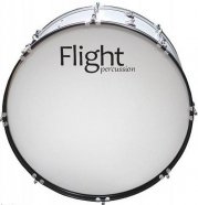 FLIGHT FMB-2612WH маршевый бас-барабан 26" х 12", цвет белый, ремень и колотушки в комплекте от музыкального магазина МОРОЗ МЬЮЗИК