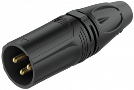 КОММУТАЦИЯ, РАЗЪЕМЫ, ПЕРЕХОДНИКИ ROXTONE RX3M-BG разъем Cannon кабельный, папа, 3-х контактный, XLR, золото