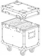 IMLIGHT TCC9-Stage4 LEO BEAM 180 x2-C-P кейс для двух приборов типа SPOT LEO BEAM180, ролики от музыкального магазина МОРОЗ МЬЮЗИК