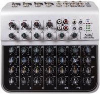 Soundking MIX04AU мини-микшерный пульт, 8 каналов, 4 микрофонных, 2 стерео линейных входа, USB от музыкального магазина МОРОЗ МЬЮЗИК