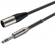 КОММУТАЦИЯ, РАЗЪЕМЫ, ПЕРЕХОДНИКИ ROXTONE SMXJ260MP/3 кабель микрофонный 3P Male XLR (RX3MP-NT) - 6.3mm JACK stereo (RJ3PP-NT), D=6,0мм, 2x0,22mm2, экранирование 95%, корпус цинк