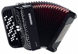 HOHNER Nova II 72 (A4262) black - кнопочный аккордеон 3/4, гриф B, цвет черный от музыкального магазина МОРОЗ МЬЮЗИК