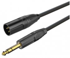 КОММУТАЦИЯ, РАЗЪЕМЫ, ПЕРЕХОДНИКИ ROXTONE GMXJ260/10 кабель микрофонный, D 6,5мм, 2x0,30mm2(MC010), 3P Male XLR (RX3M-BG) - 6.3mm JACK stereo (RJ3P-BG), 10m