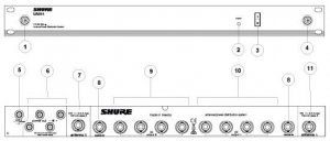 SHURE UA844+SWB-E активный антенный дистрибьютор 470-960 МГц, 4 выхода для приемников + каскадный, с антенными кабелями, с блоком питания от музыкального магазина МОРОЗ МЬЮЗИК