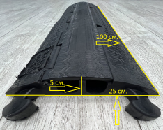 КОММУТАЦИЯ, РАЗЪЕМЫ, ПЕРЕХОДНИКИ RUBBER BARRIER двухканальный кабельный трап с крышкой, два канала 32*32мм, длина 1000мм, ширина 250мм, высота 50мм